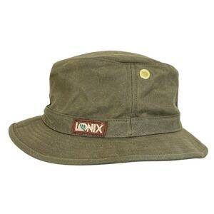 Lonix The Original Digger Hat Waxed Duck Cotton Olive Green Plaid Lined Large